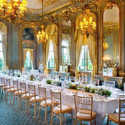 Ornate gilt dining room at Cliveden House - Mark Sisley Photography