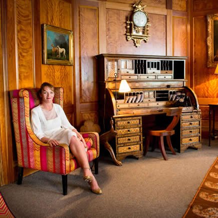 Bride in beautiful lounge at Covent Garden Hotel - Mark Sisley Photography