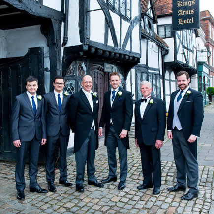 Groom and ushers at a wedding at Kings Chapel Amersham Bucks - Mark Sisley Photography