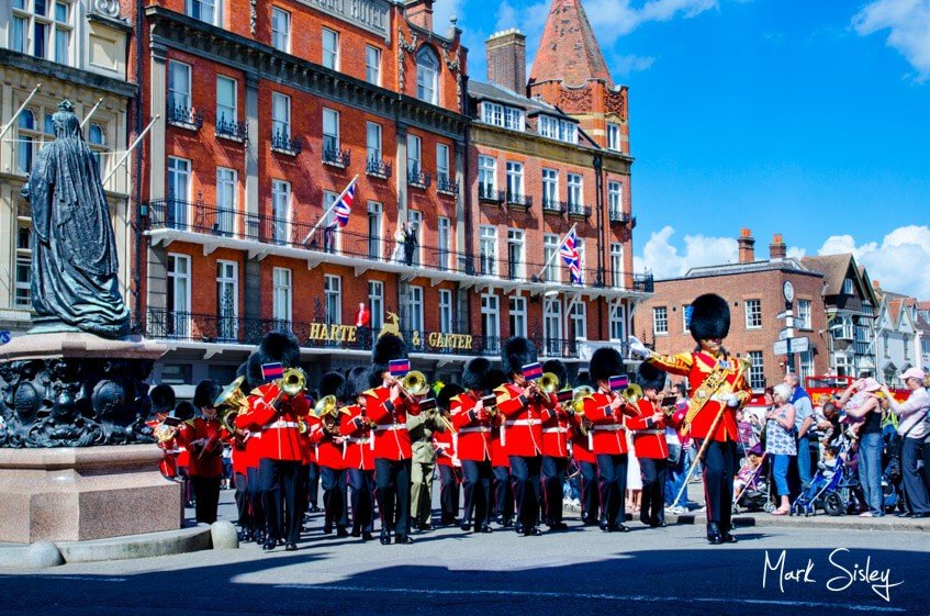 Corporate event - marching band at Windsor Harte and Garter Hotel - Mark Sisley Photography