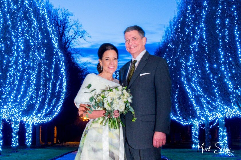 winter wedding at twilight - Mark Sisley Photography