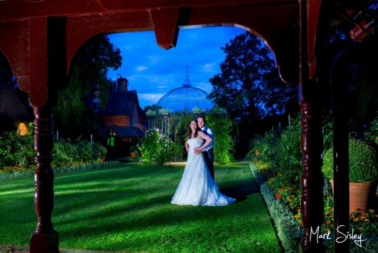 Magical Dairy Waddesdon wedding at dusk by the Buttery