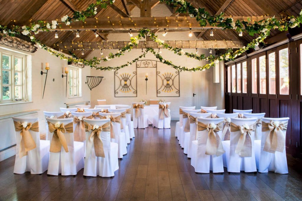 Five Arrows Hotel wedding ceremony interiors inside Old Coach House