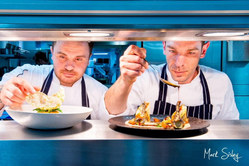 Chefs at work for fine dining food photography - Buckinghamshire