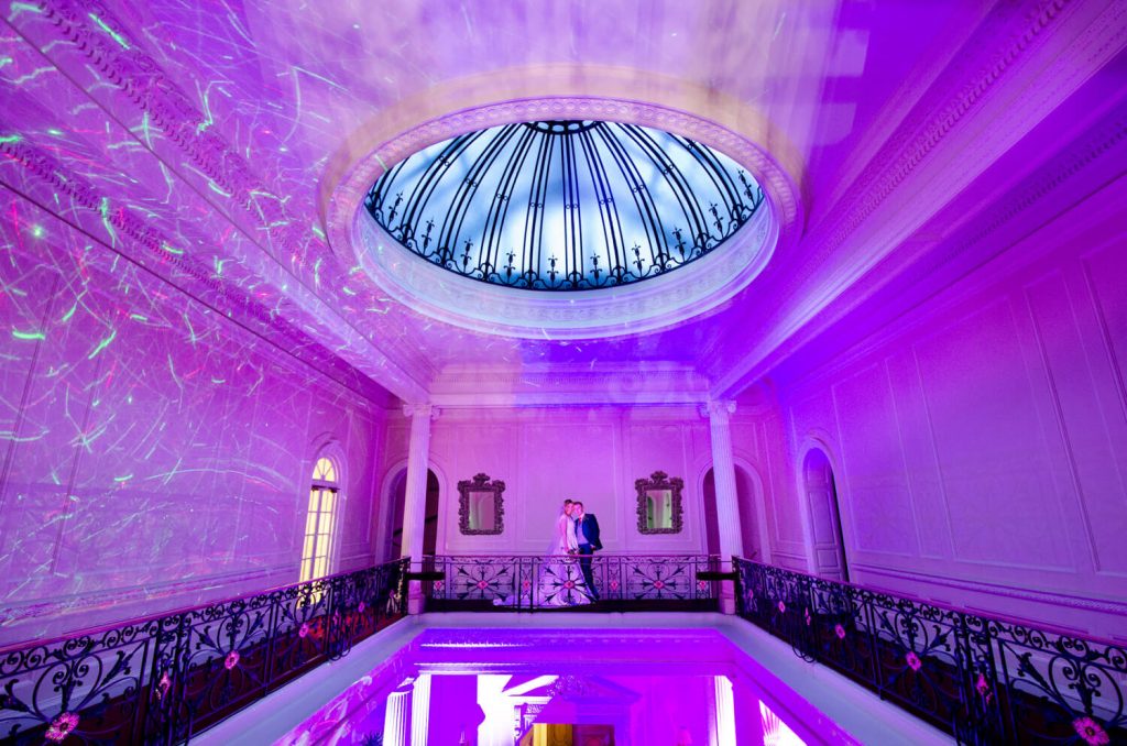 Hedsor House wedding photographs inside the dramatically lit grand building