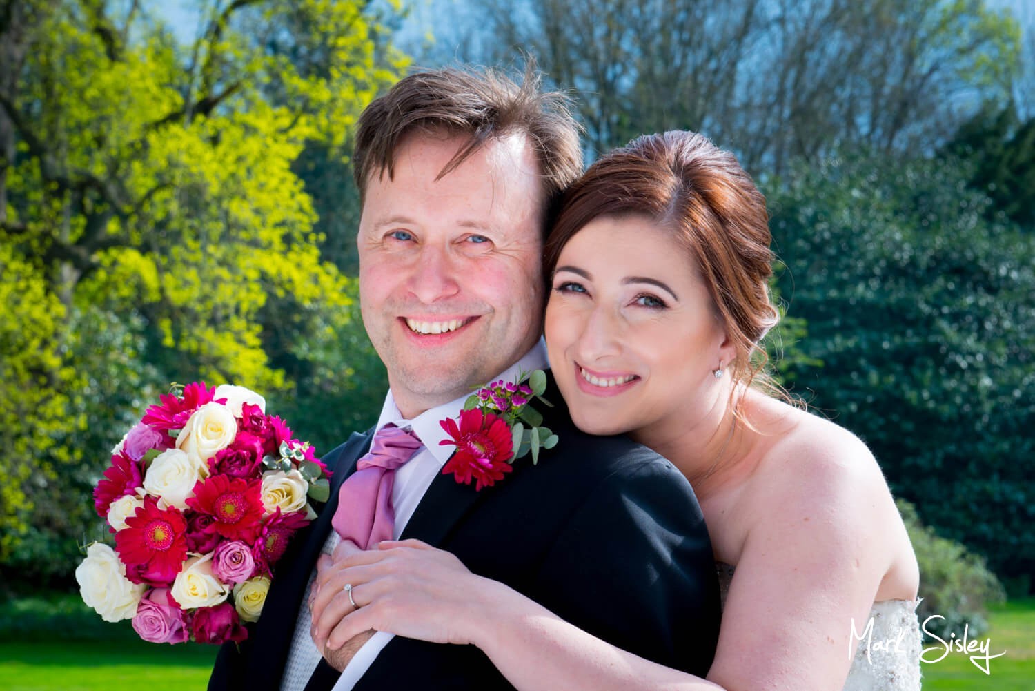 Taplow House wedding portrait of bride and groom