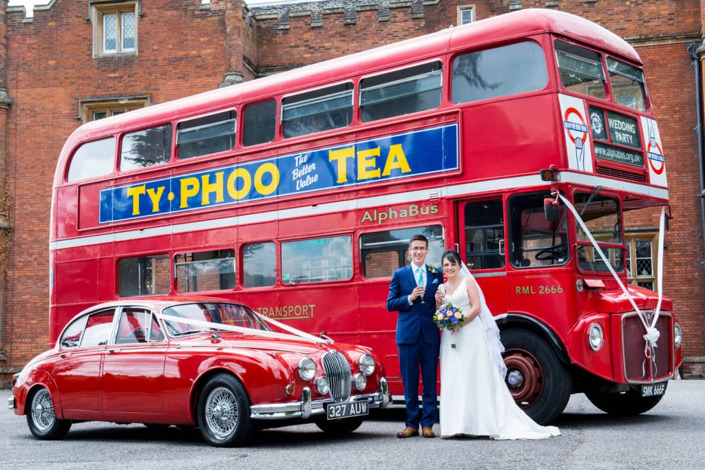 The newlyweds at their Latimer Estate wedding