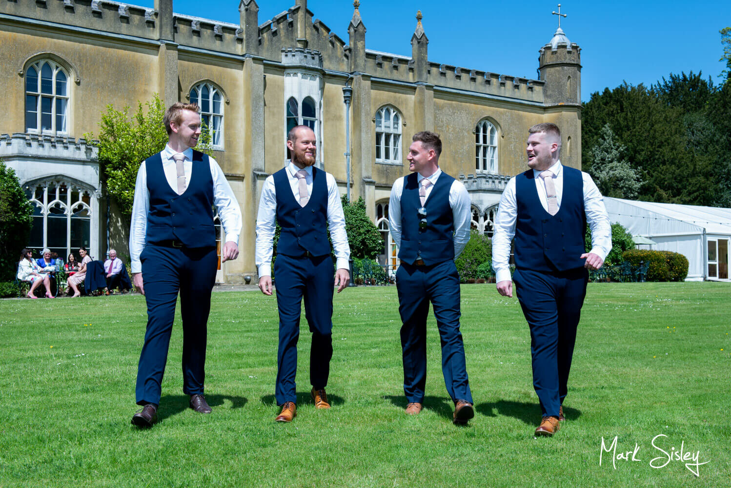 Missenden Abbey lockdown wedding - ushers before the ceremony