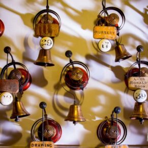 Buckinghamshire commercial photography - Antique servants bells for architectural photo shoot at Cliveden House Hotel