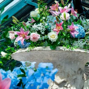 Buckinghamshire detail wedding photography - gorgeous floral displays at The Dairy