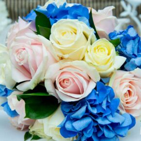 Bridal bouquet at Sir Christopher Wren House Hotel Windsor wedding