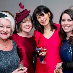 Girlfriends visiting at Stoke Place wedding