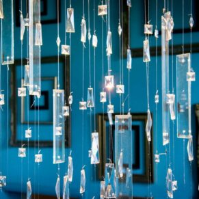 Detail of interior decoration at Stoke Place wedding