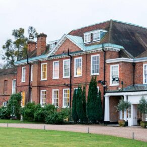 Exterior of Stoke Place at wedding