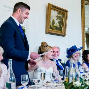 Wedding speeches at Taplow House wedding