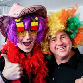 Informal image of guests having fun at Taplow House Hotel wedding