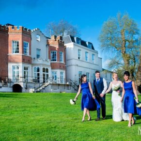 Bride and bridesmaids at Taplow House Hotel wedding