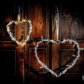 Heart wedding decorations at Taplow House wedding