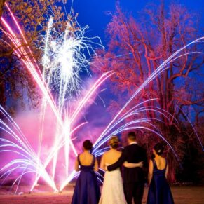 Fireworks photography at Taplow House wedding