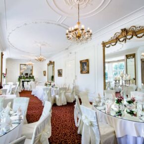 Taplow House hotel photography setup for wedding breakfast