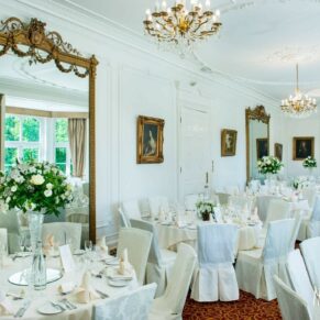Taplow House Hotel set up for wedding breakfast