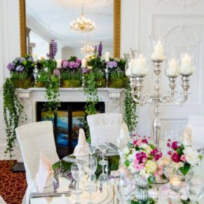 Taplow House hotel set up for wedding breakfast