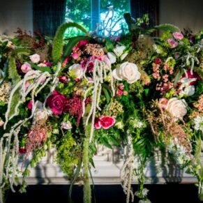 Floral arrangement at Taplow House Hotel wedding