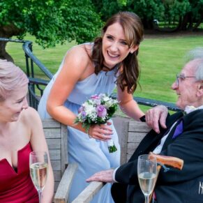 Informal image of wedding guests at Taplow House Hotel wedding