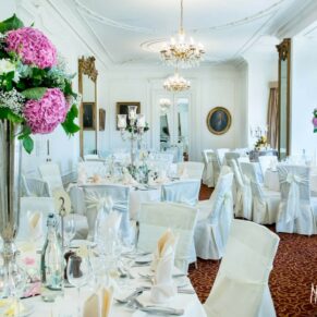 Taplow House Hotel set up for wedding breakfast