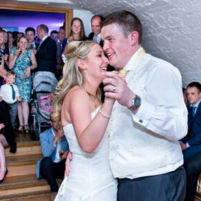 First dance - bride and groom dancing at their Taplow House Hotel wedding