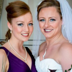 Bride and bridesmaid at Taplow House Hotel wedding