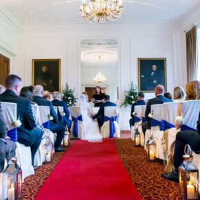 Wedding ceremony at Taplow House Hotel wedding