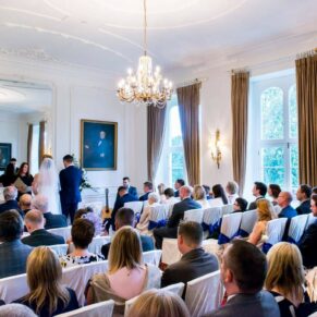 Wedding ceremony at Taplow House Hotel wedding