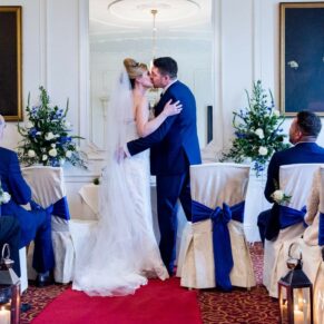 Wedding ceremony at Taplow House Hotel wedding