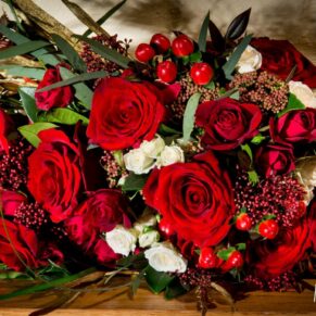 Bridal bouquet at The Dairy Waddesdon Manor winter wedding