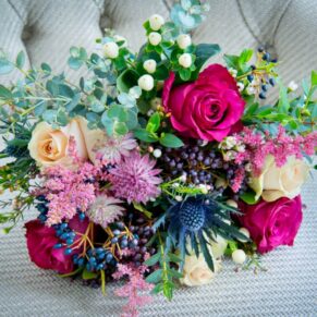 Brides bouquet at Hedsor House winter wedding