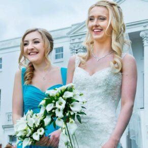 Beaumont Estate wedding photographs of the ladies giggling away