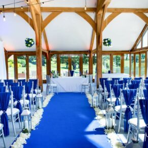 Brocket Hall wedding photographs of the Oak Room prior to the ceremony