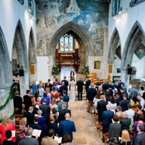 St. Mary's Church Chesham wedding ceremony in progress