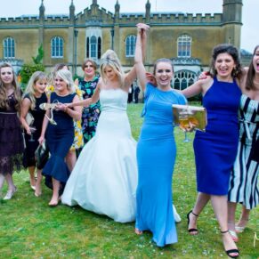 Summer's day wedding antics from the ladies at Missenden Abbey