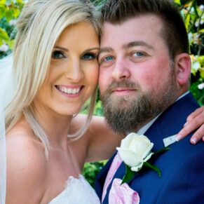 Summer's day wedding at Missenden Abbey - portrait of the bride and groom