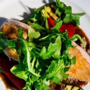 Magical tasty starter at Dairy Waddesdon wedding