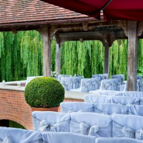 Magical view of the pavilion at Dairy Waddesdon wedding