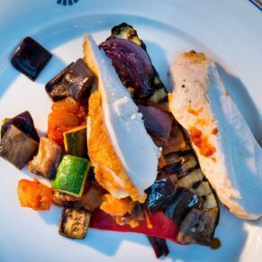 Dairy Waddesdon wedding photos of a delicious main course