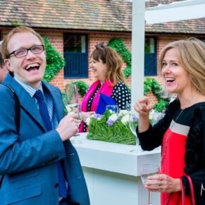 Dairy Waddesdon summer wedding guests enjoying lots of fun moments
