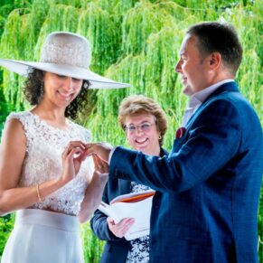 Dairy Waddesdon summer wedding exchange of rings