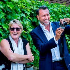 Dairy Waddesdon summer wedding guests enjoying the partying