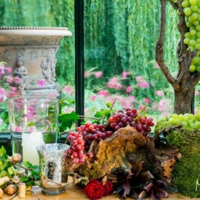 Dairy Waddesdon summer wedding window display