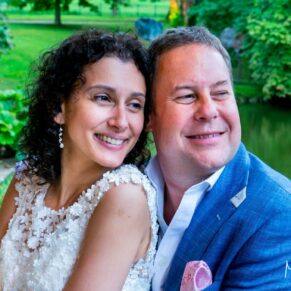 Dairy Waddesdon summer wedding portrait of the newlyweds