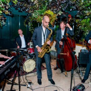 Dairy Waddesdon summer wedding live band performing